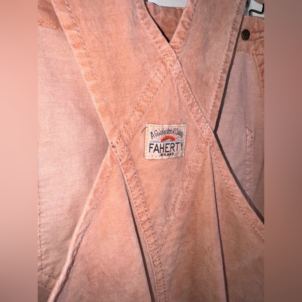 Faherty Kerry Twill Overalls Organic Cotton Pockets - Picture 11 of 11